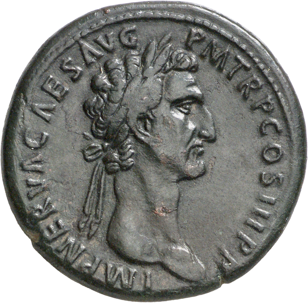 RIC II Nerva 82 Nerva obverse, Head of Nerva, laureate, right