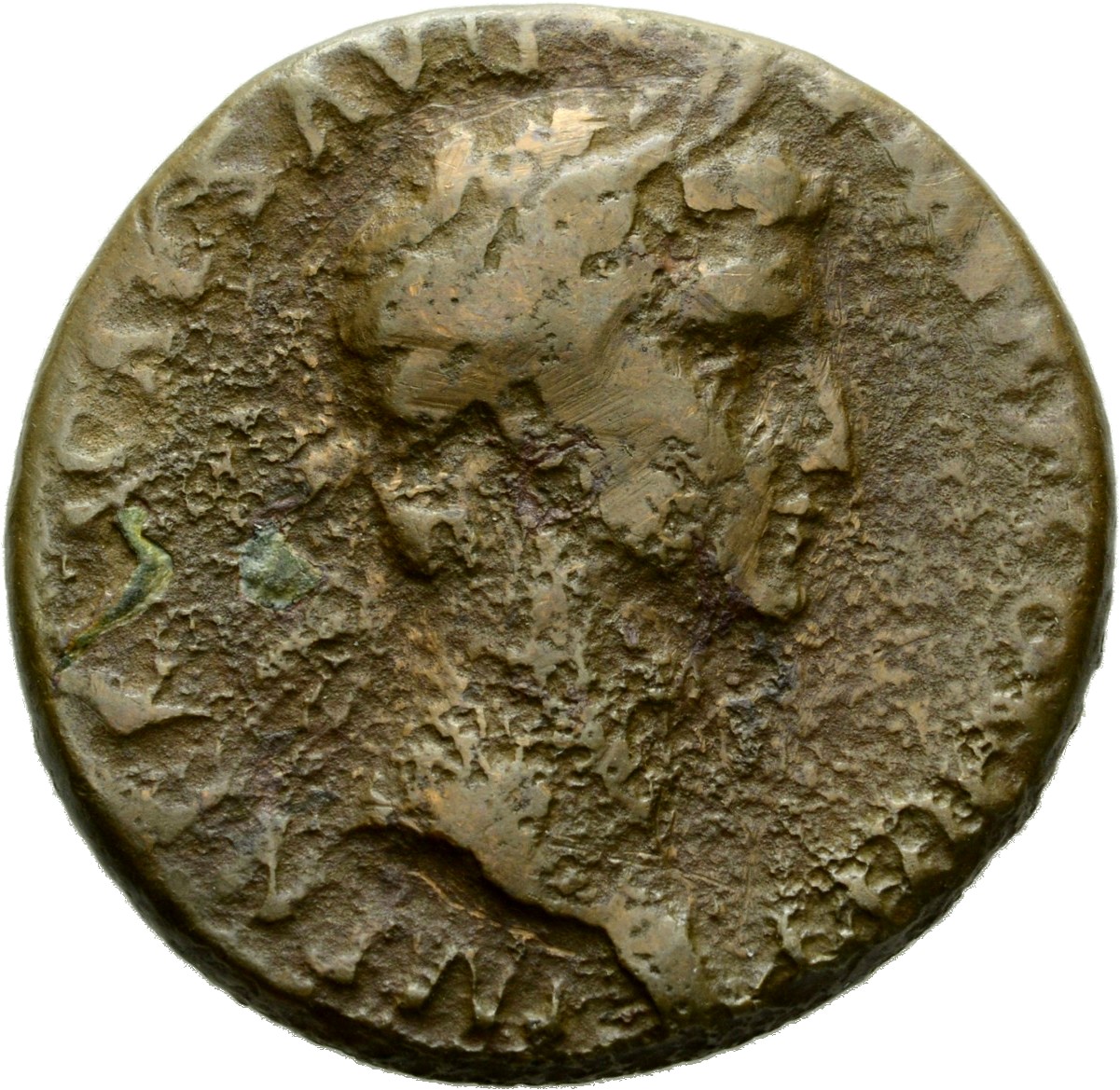 RIC II Nerva 83 (as) Nerva obverse, Head of Nerva, laureate, right