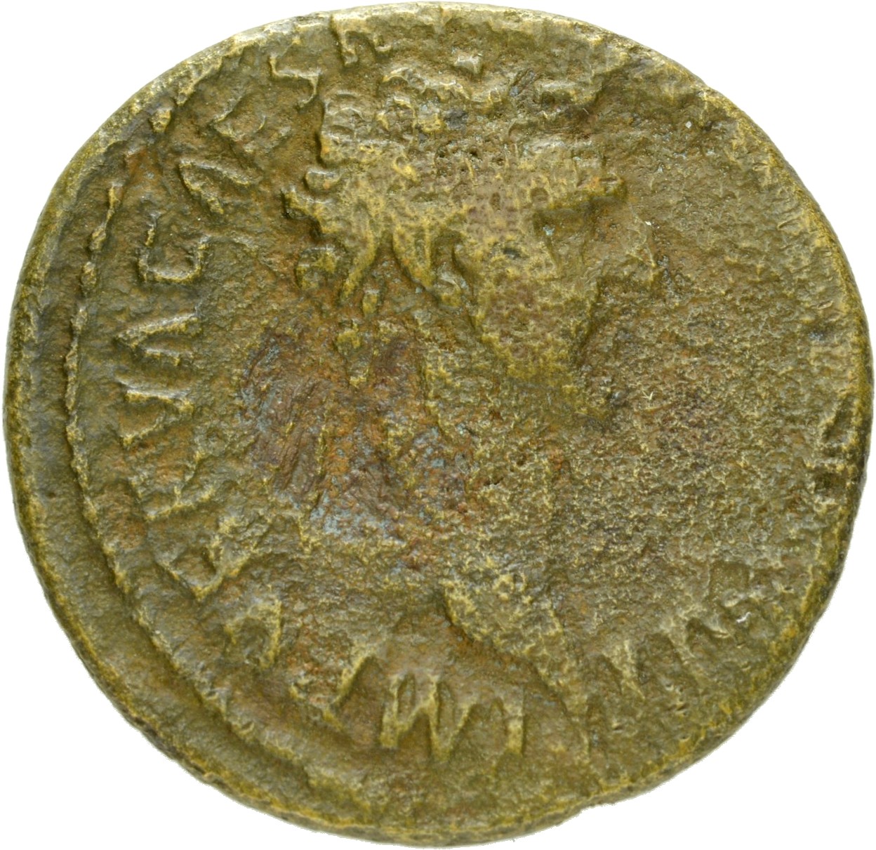 RIC II Nerva 86 (as) Nerva obverse, Head of Nerva, laureate, right