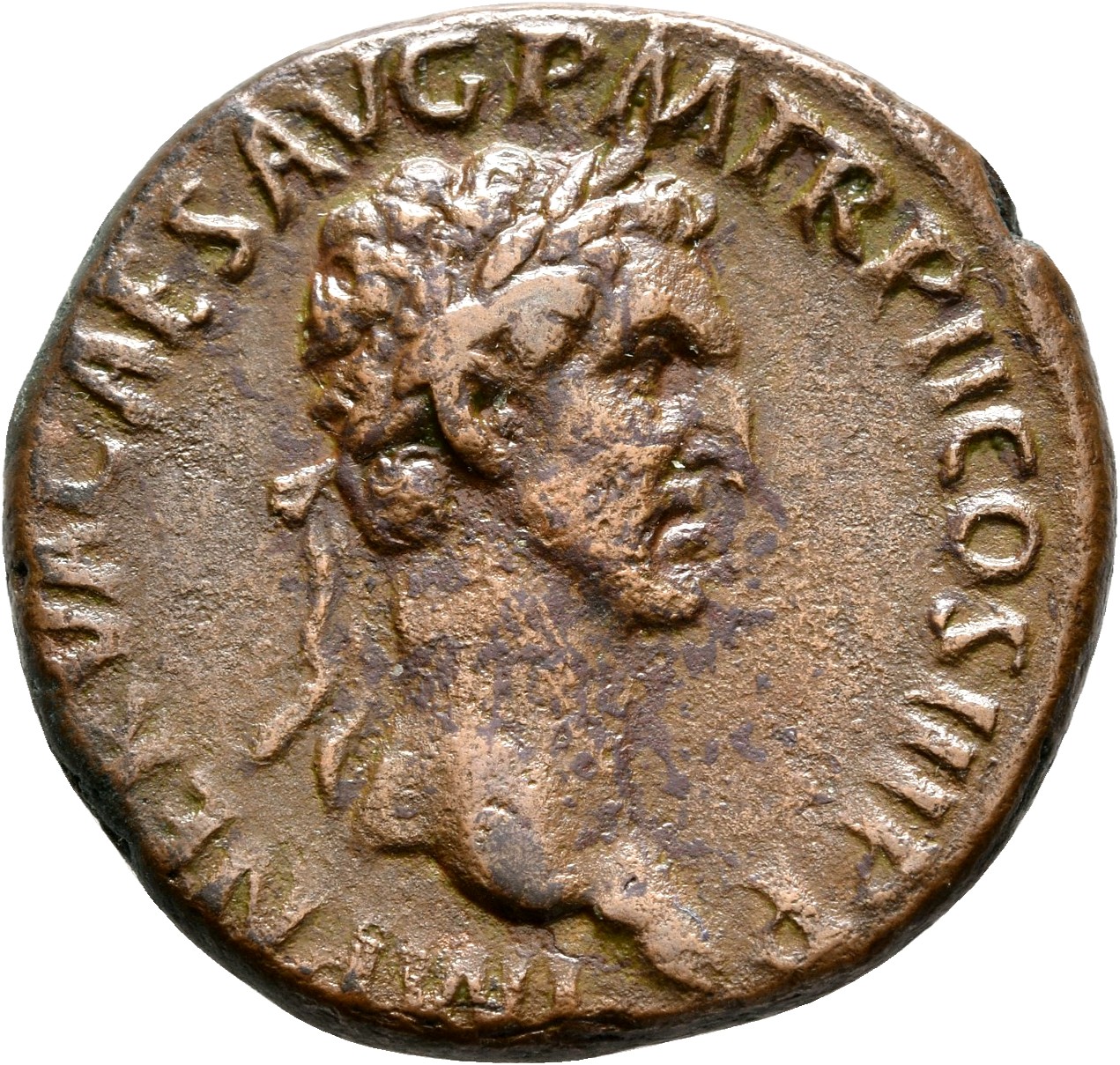 RIC II Nerva 86 (as) Nerva obverse, Head of Nerva, laureate, right