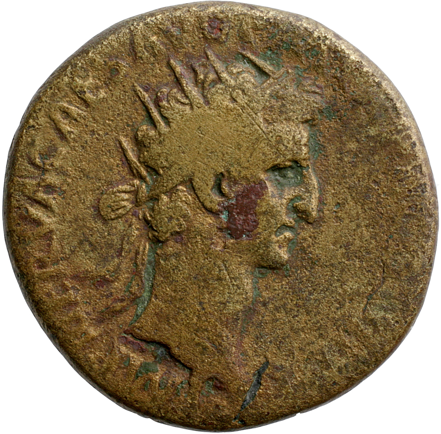 RIC II Nerva 99 Nerva obverse, Head of Nerva, radiate, right