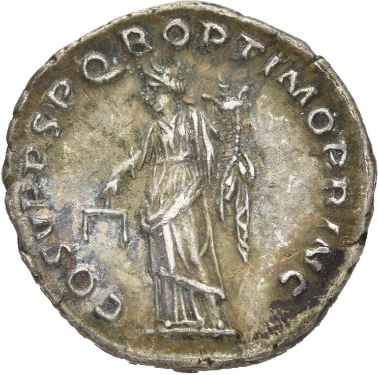 RIC II Trajan 118 Trajan reverse — Aequitas, draped, standing left, holding scales in right hand and cornucopiae in left