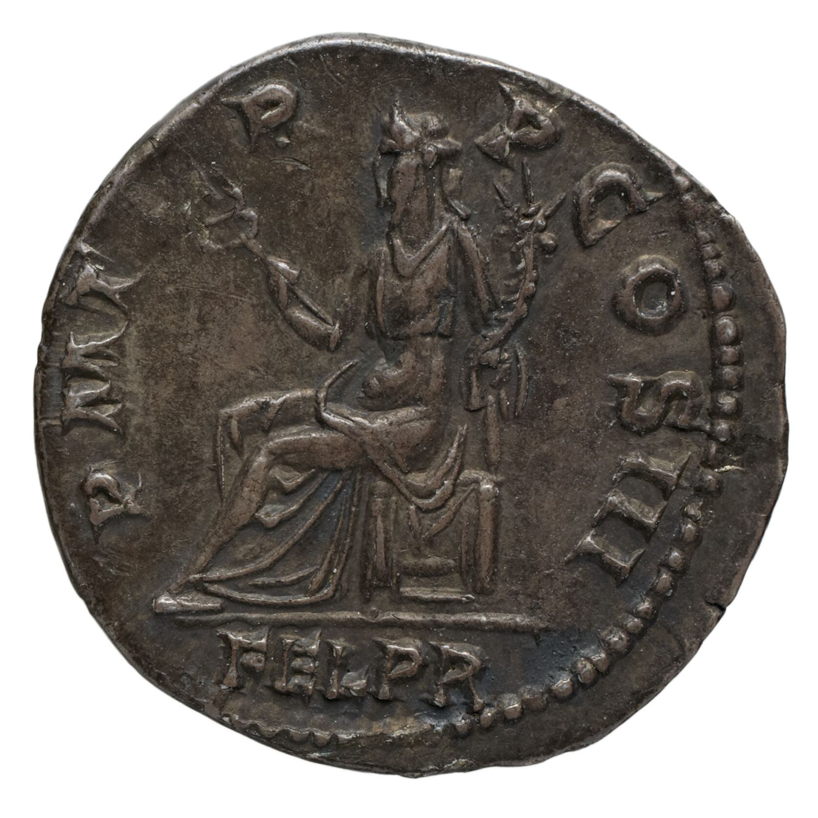 RIC II Trajan 120 Trajan obverse — Bust of Trajan, laureate, draped on left shoulder, right