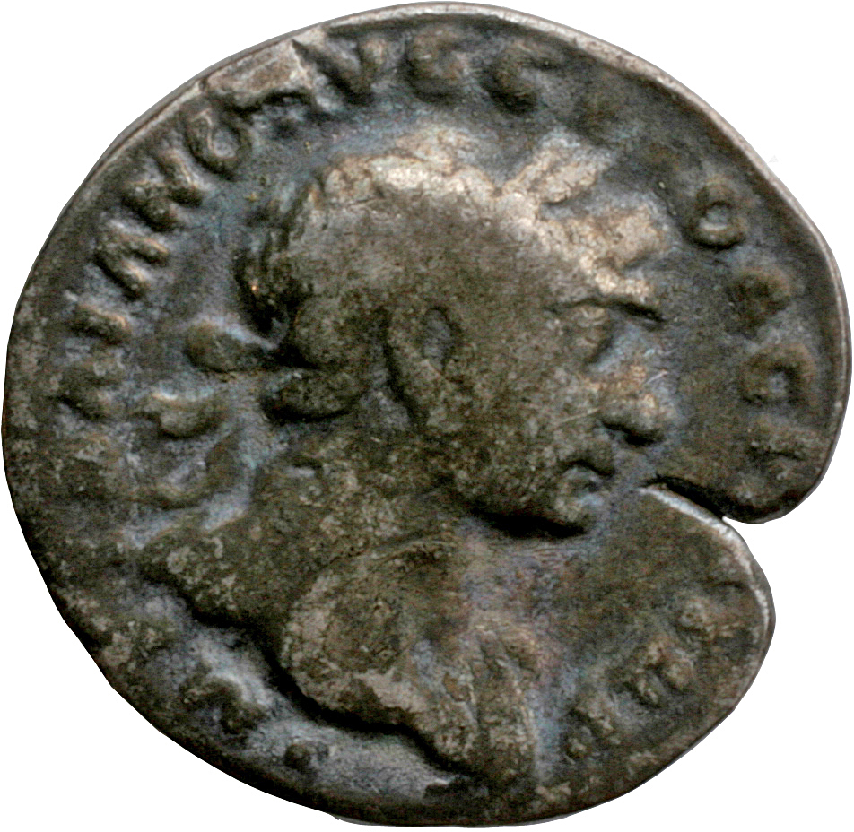 Trajan obverse — Bust of Trajan, laureate, draped on left shoulder, right