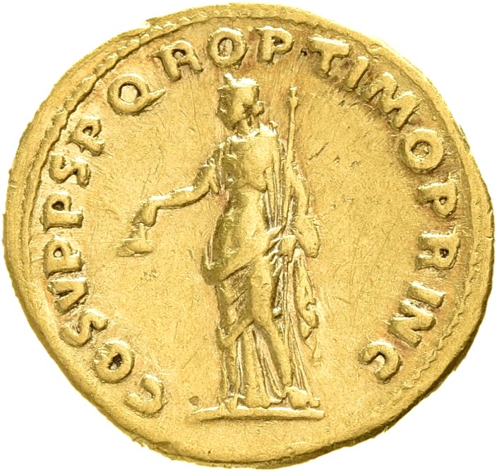 RIC II Trajan 123 Trajan reverse — Libertas standing left, holding pileus and rod