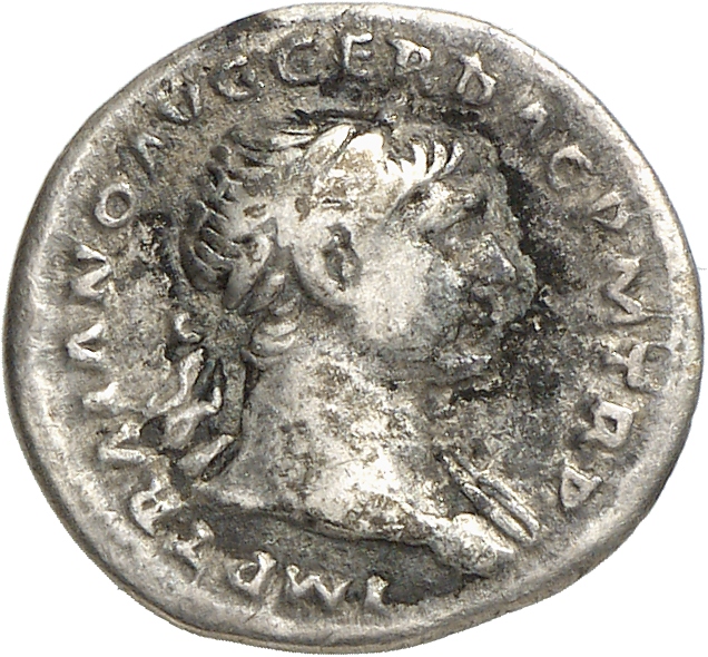 RIC II Trajan 127 Trajan obverse, Bust of Trajan, laureate, right (sometimes draped)