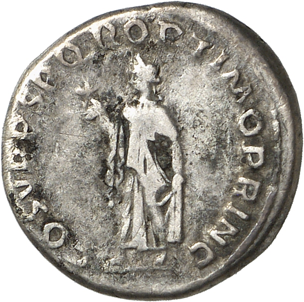 RIC II Trajan 127 Trajan reverse, Spes, draped, advancing left, holding up flower in right hand and lifting up skirt with ...