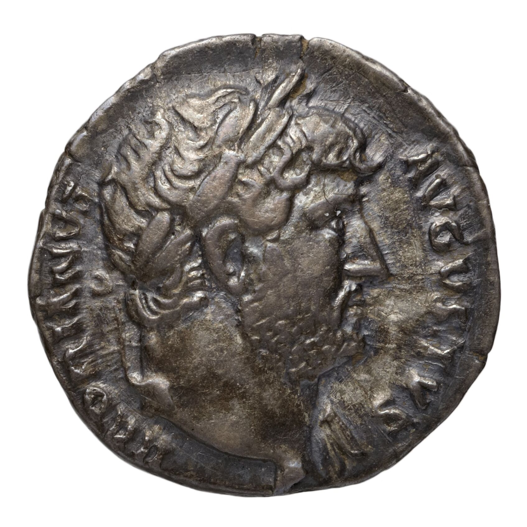 RIC II Trajan 164 Trajan obverse, Head of Trajan, laureate, right