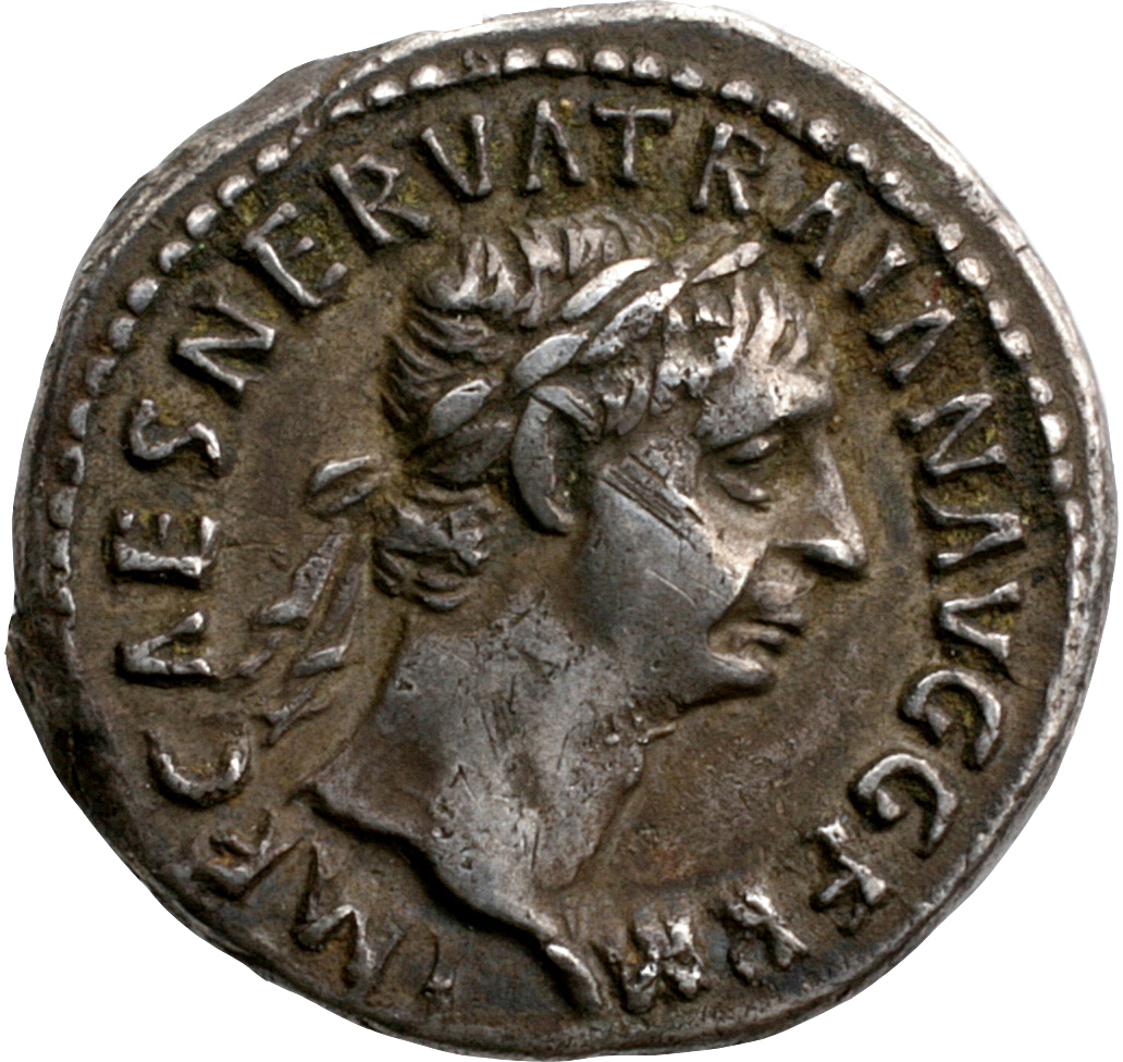 Trajan obverse — Head of Trajan, laureate, right