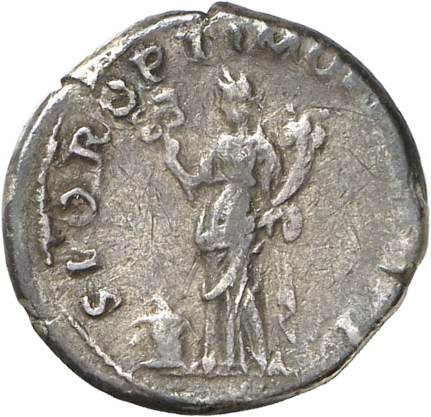 RIC II Trajan 174 Trajan reverse, Felicitas, draped, standing left, holding caduceus up in right hand and cornucopiae in l...