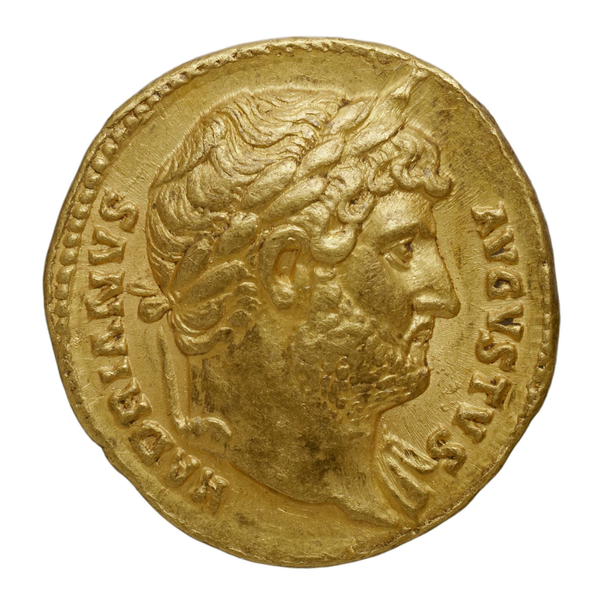 RIC II Trajan 186 Trajan obverse, Head of Trajan, laureate, right