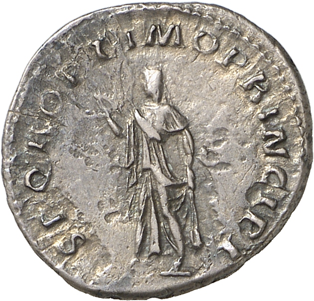 RIC II Trajan 191 Trajan reverse, Spes, draped, advancing left, holding up flower in right hand and lifting up skirt with ...