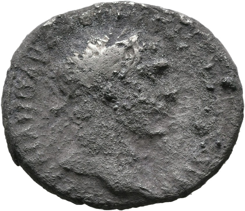 RIC II Trajan 202 (denarius) Trajan obverse, Head of Trajan, laureate, right