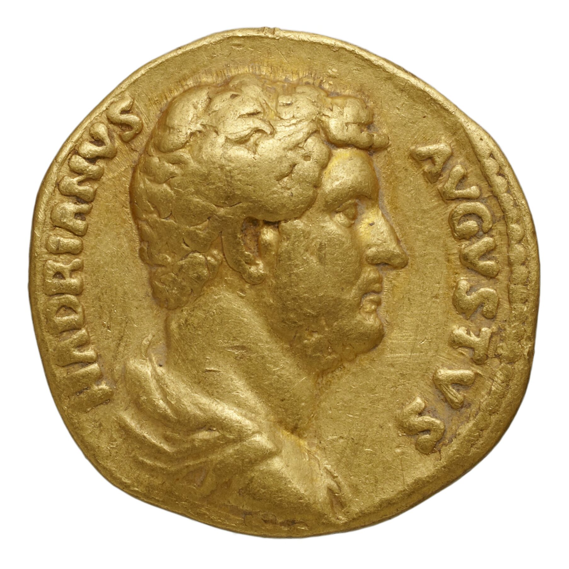 RIC II Trajan 205 Trajan obverse, Head of Trajan, laureate, right