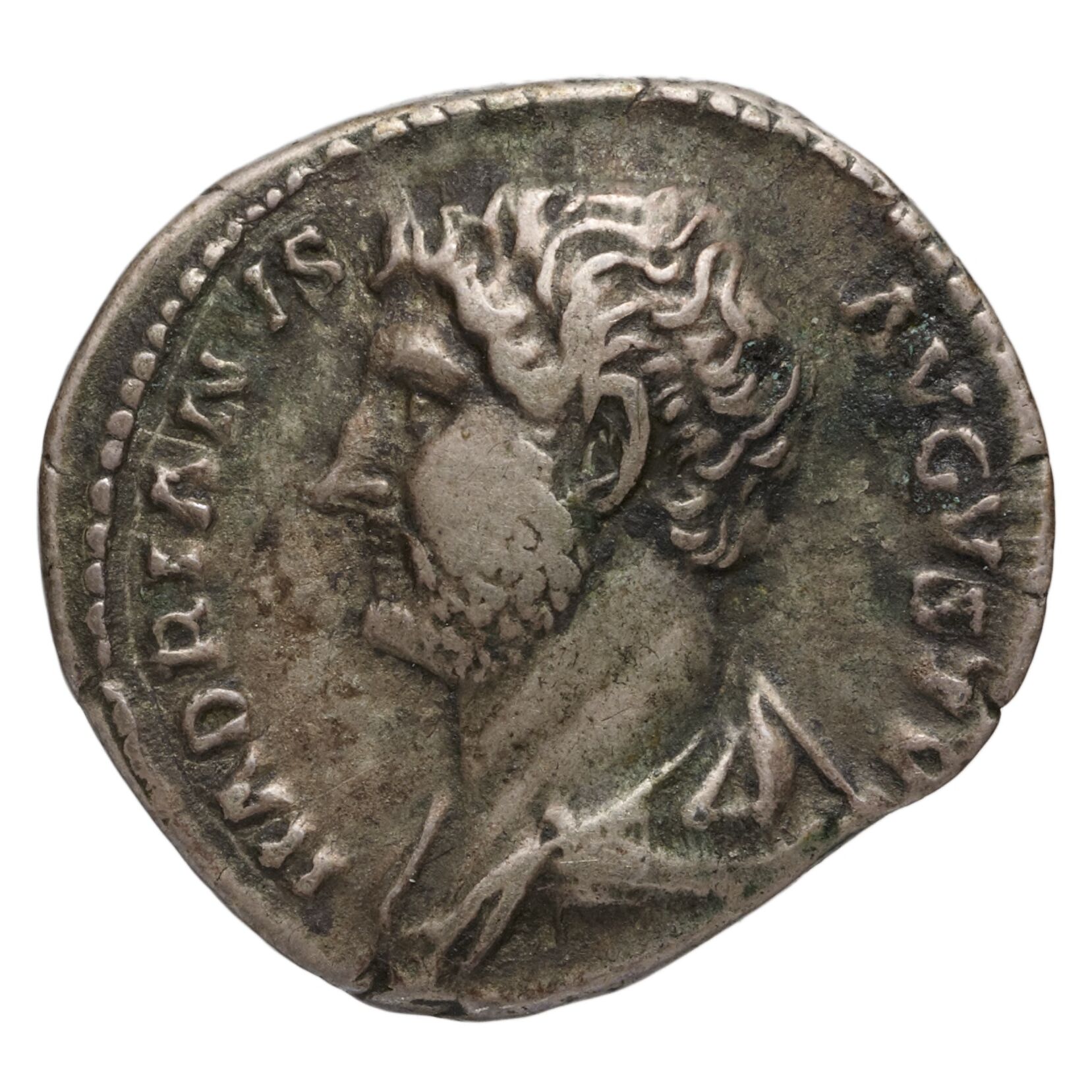 RIC II Trajan 206 Trajan obverse, Bust of Trajan, laureate, draped, right