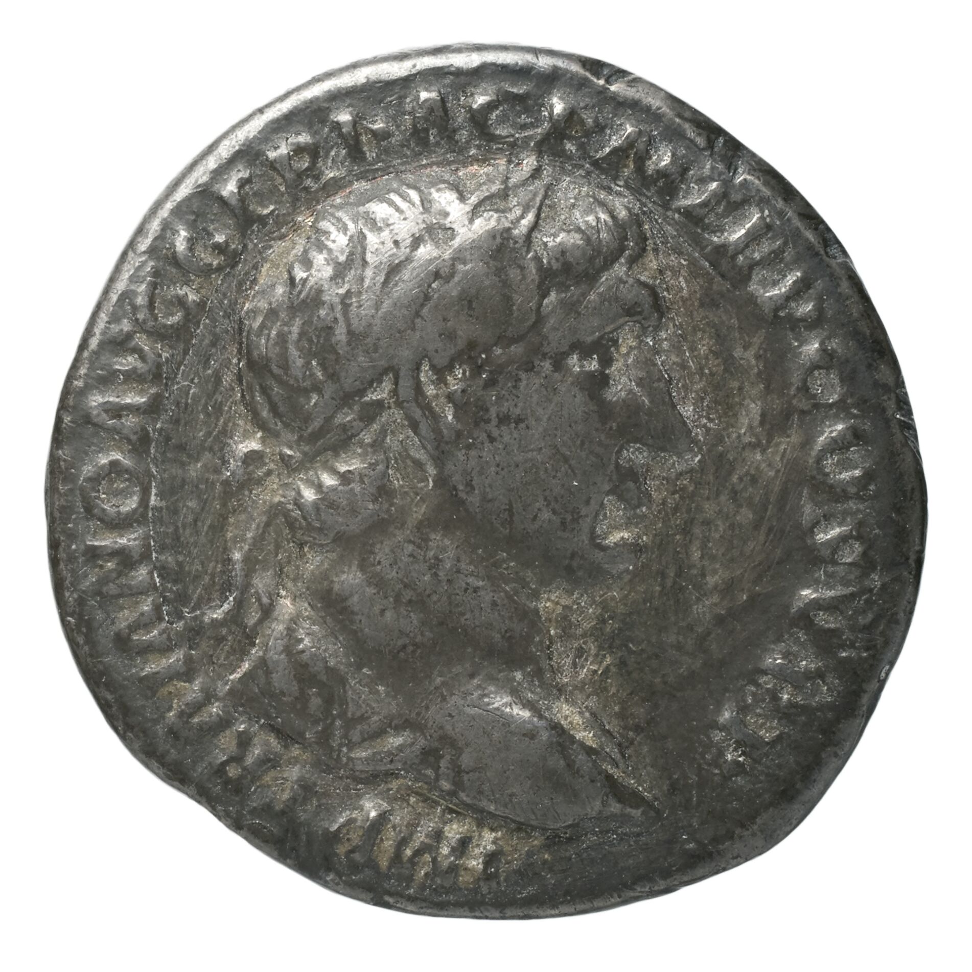 RIC II Trajan 212 Trajan obverse, Bust of Trajan, laureate, right