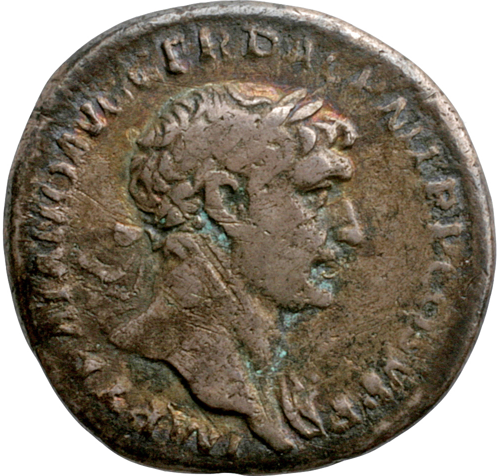 Trajan obverse — Bust of Trajan, laureate, right with aegis