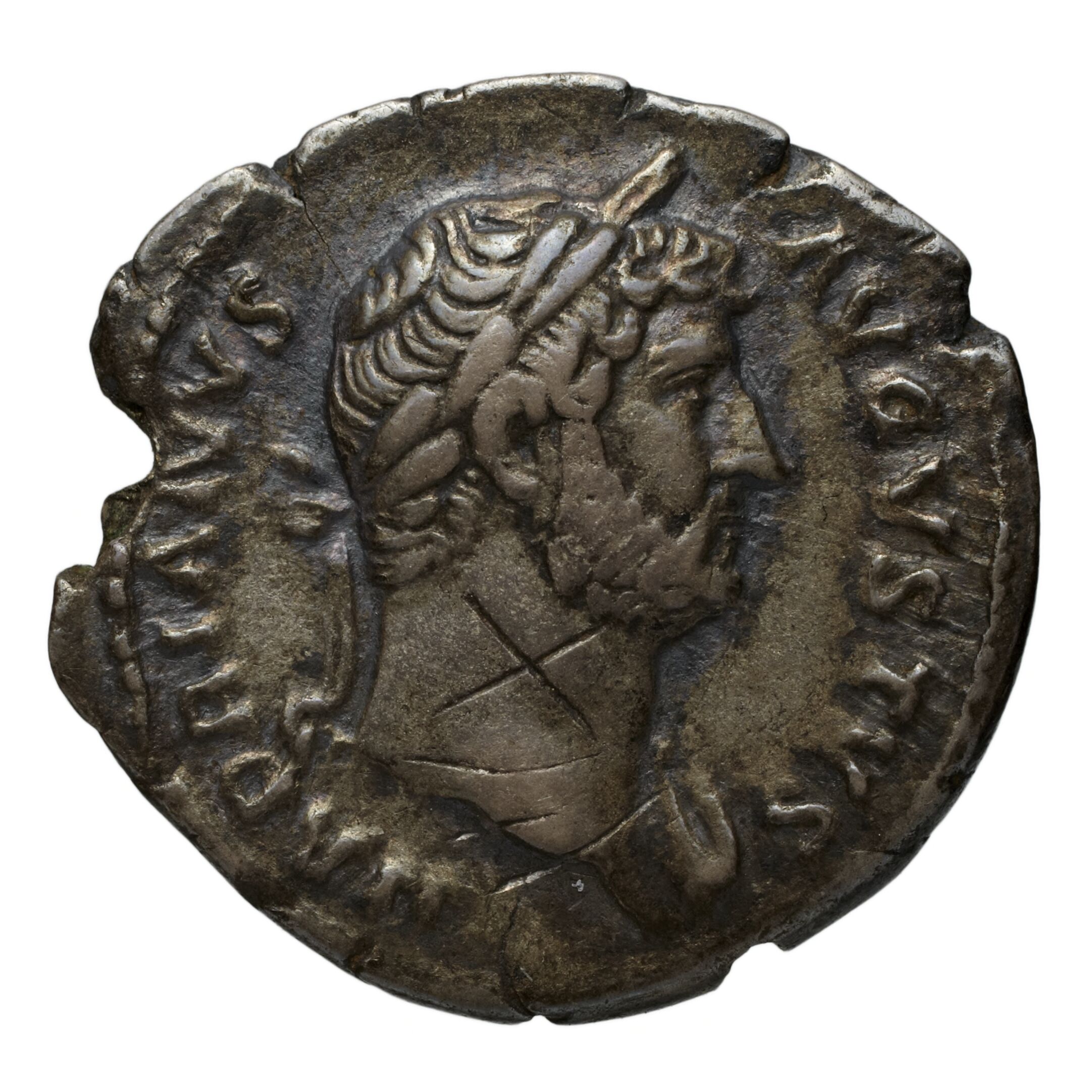 RIC II Trajan 217 Trajan obverse, Bust of Trajan, laureate, draped, cuirassed, right