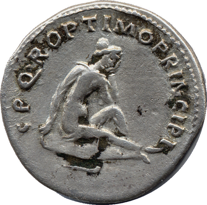 RIC II Trajan 218 Trajan reverse, Dacian, in attitude of mourning, seated right on oval shield; sword below