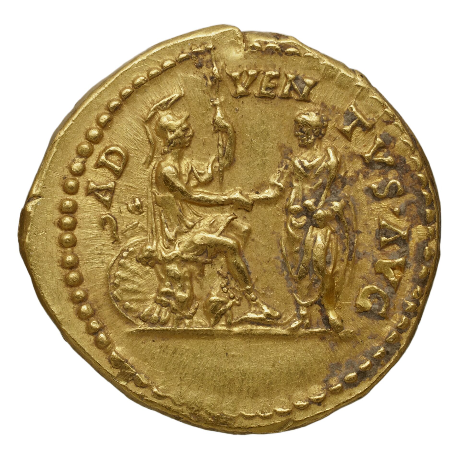 RIC II Trajan 224 Trajan obverse, Bust of Trajan, laureate, draped, right