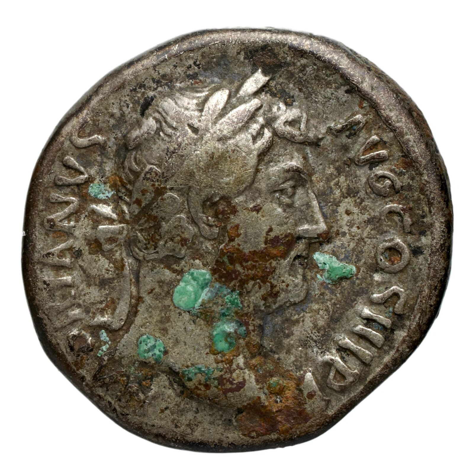 RIC II Trajan 238 Trajan obverse, Head of Trajan, laureate, right