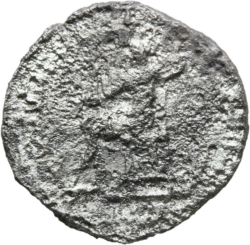 RIC II Trajan 252 Trajan reverse, Trajan senior, bare-headed, togate, seated left on curule chair, feet on stool, holding ...
