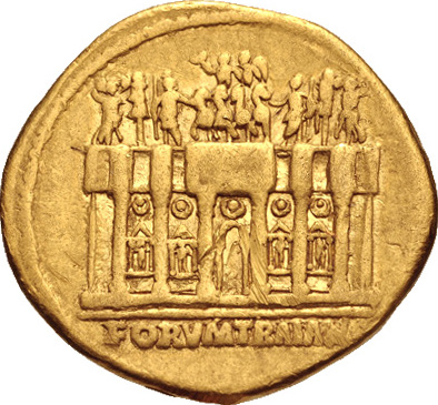 RIC II Trajan 255 Trajan reverse, Forum of Trajan