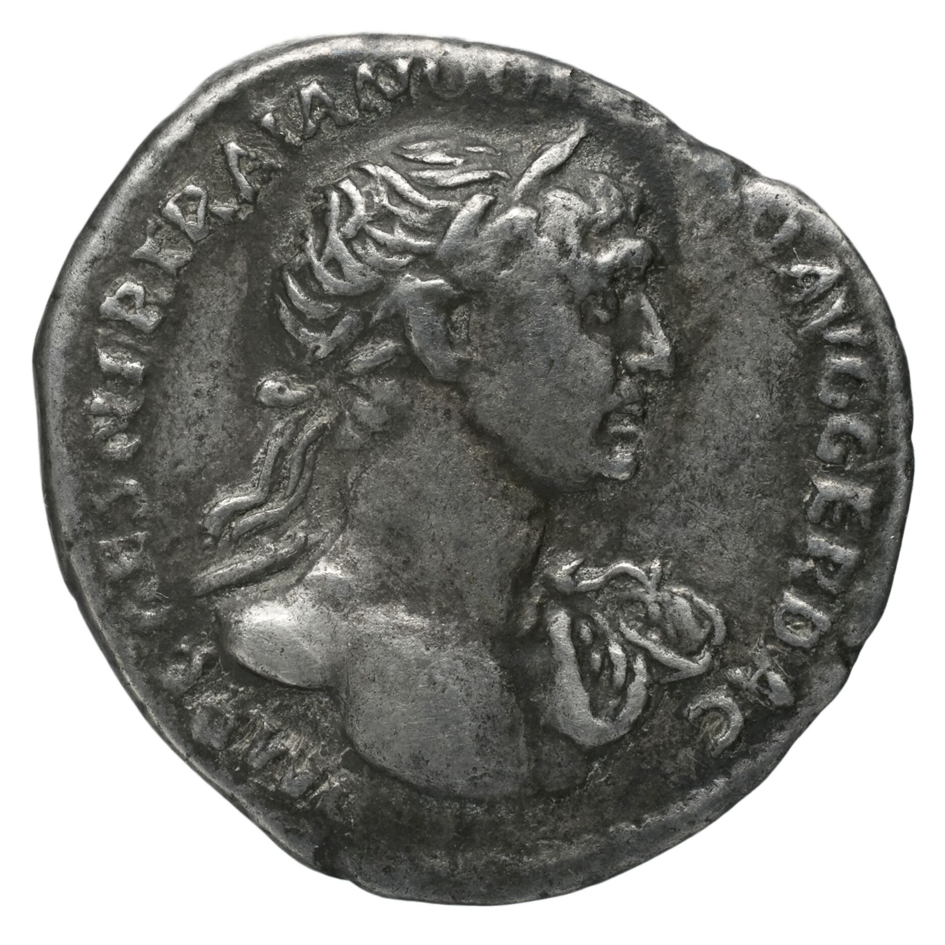 RIC II Trajan 320 Trajan obverse, Bust of Trajan, laureate, right with aegis