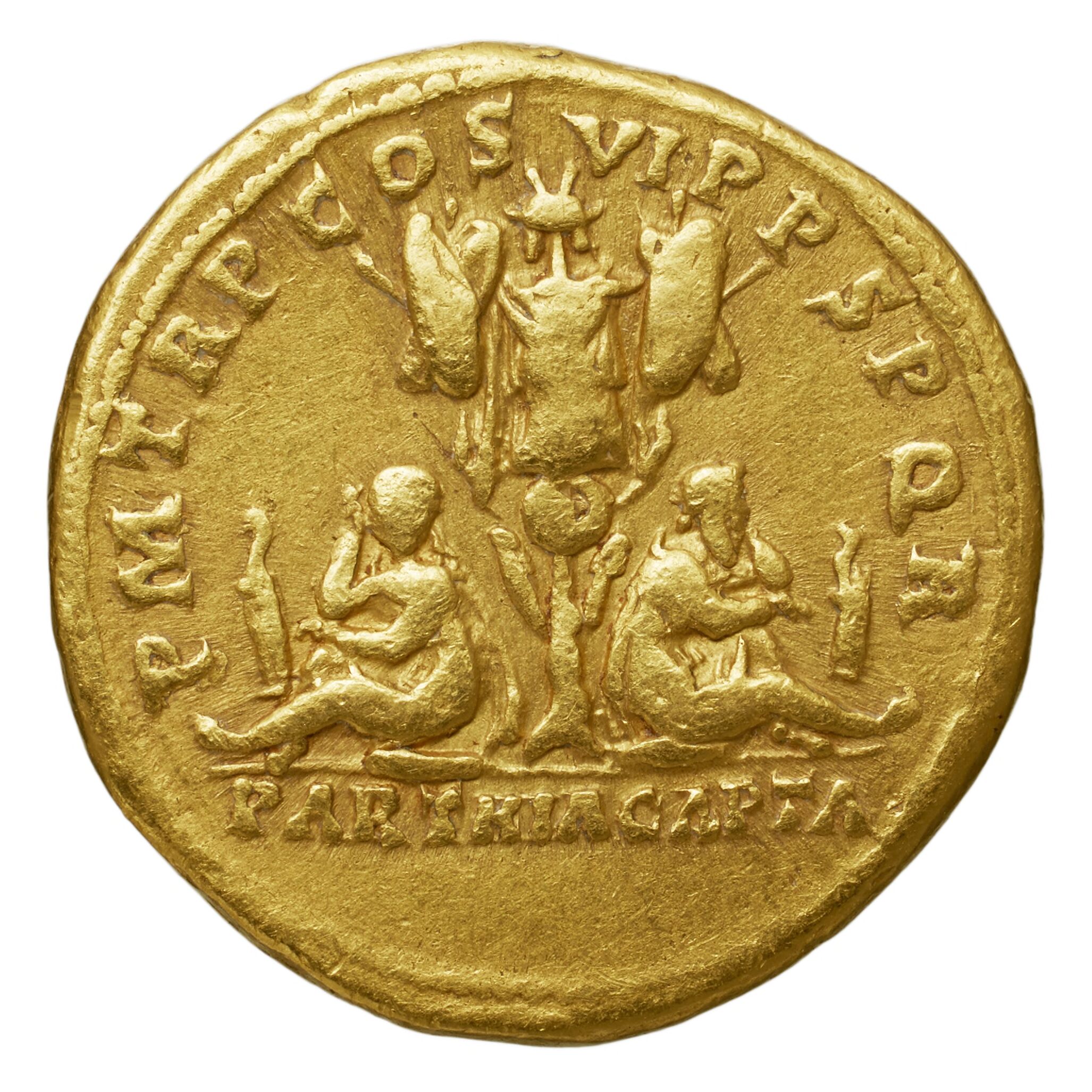 RIC II Trajan 325 Trajan obverse, Bust of Trajan, laureate, right with aegis; globe at point of bust