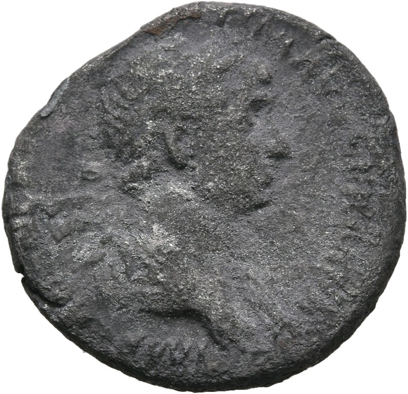 RIC II Trajan 326 (denarius) Trajan obverse, Bust of Trajan, laureate, draped, right