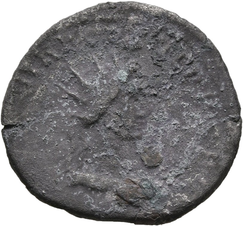 RIC II Trajan 326 (denarius) Trajan reverse, Bust of Sol, radiate, draped, right with hair falling in two locks down neck