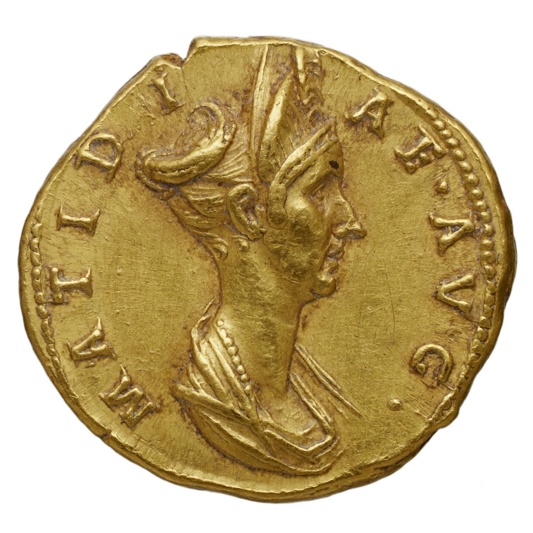 RIC II Trajan 34 Trajan obverse, Head of Trajan, laureate, right