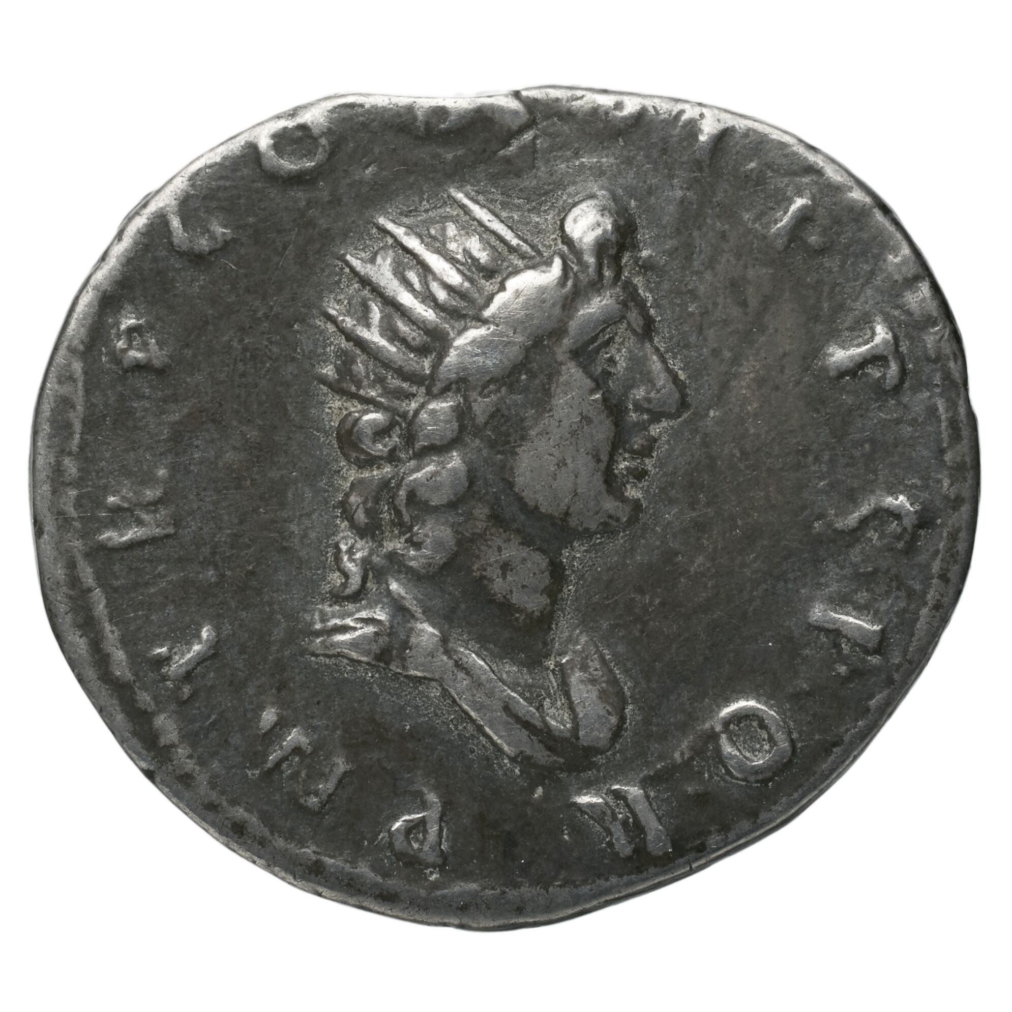 RIC II Trajan 342 Trajan obverse, Bust of Trajan, laureate, draped, right