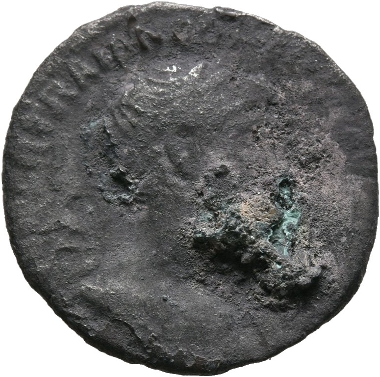 RIC II Trajan 348 (denarius) Trajan obverse, Bust of Trajan, laureate, right with aegis