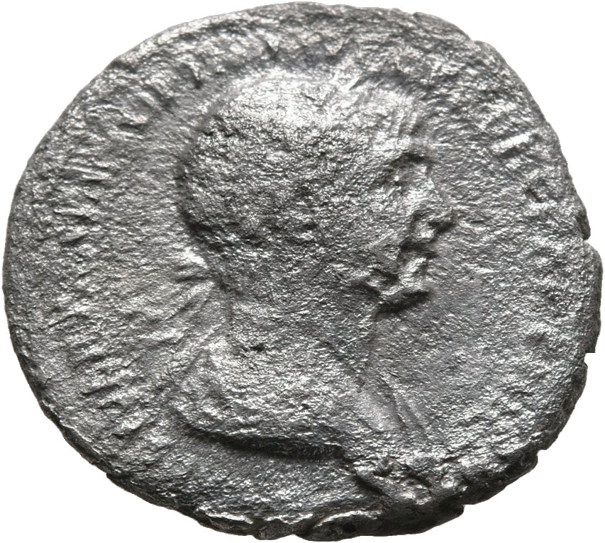 RIC II Trajan 359 Trajan obverse, Bust of Trajan, laureate, draped, right
