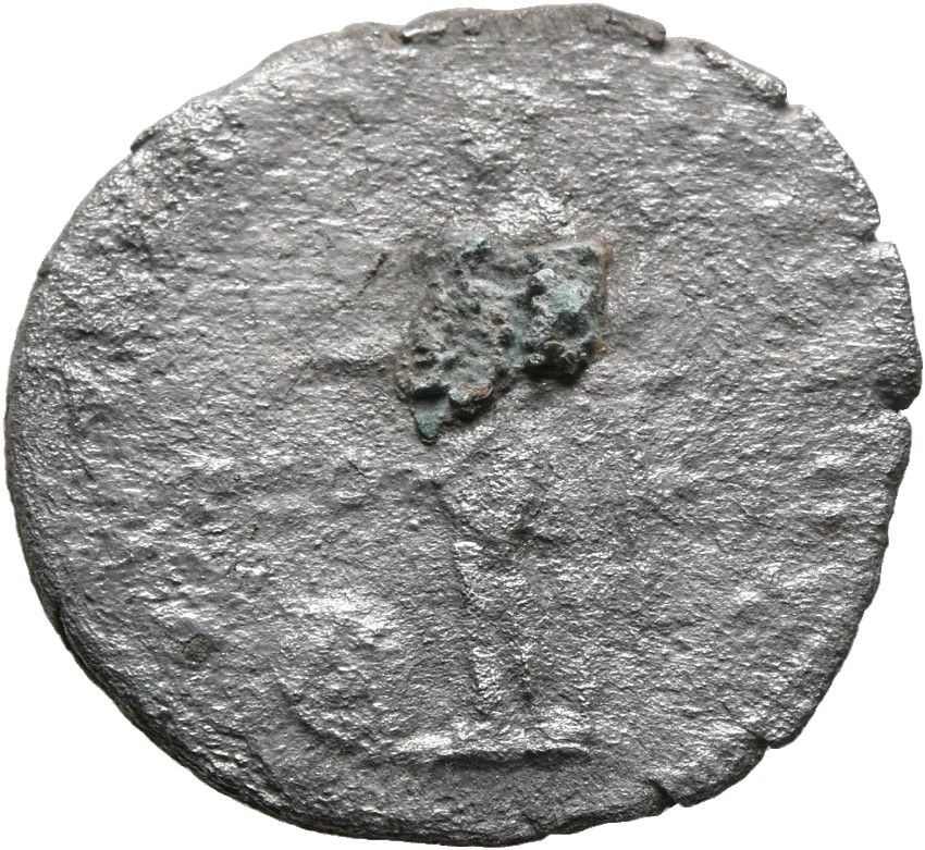 RIC II Trajan 359 Trajan reverse, Providentia, draped, standing left, pointing with right hand at large globe to left, and...