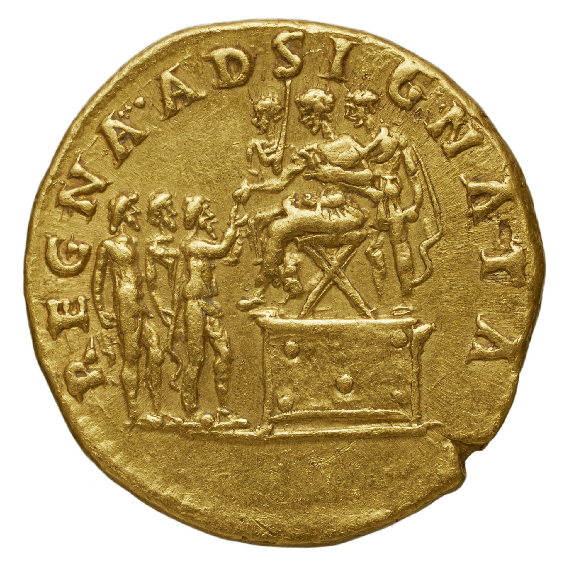 RIC II Trajan 366 Trajan obverse, Bust of Trajan, laureate, draped, right