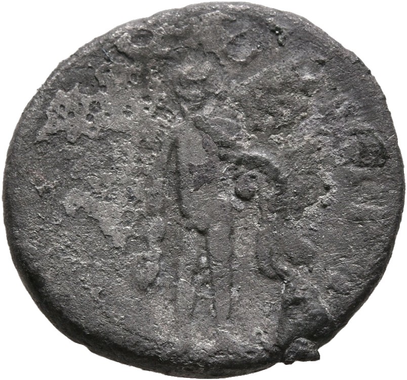 RIC II Trajan 37 (denarius) Trajan reverse, Hercules, naked, standing front on low base, holding club downwards in right h...