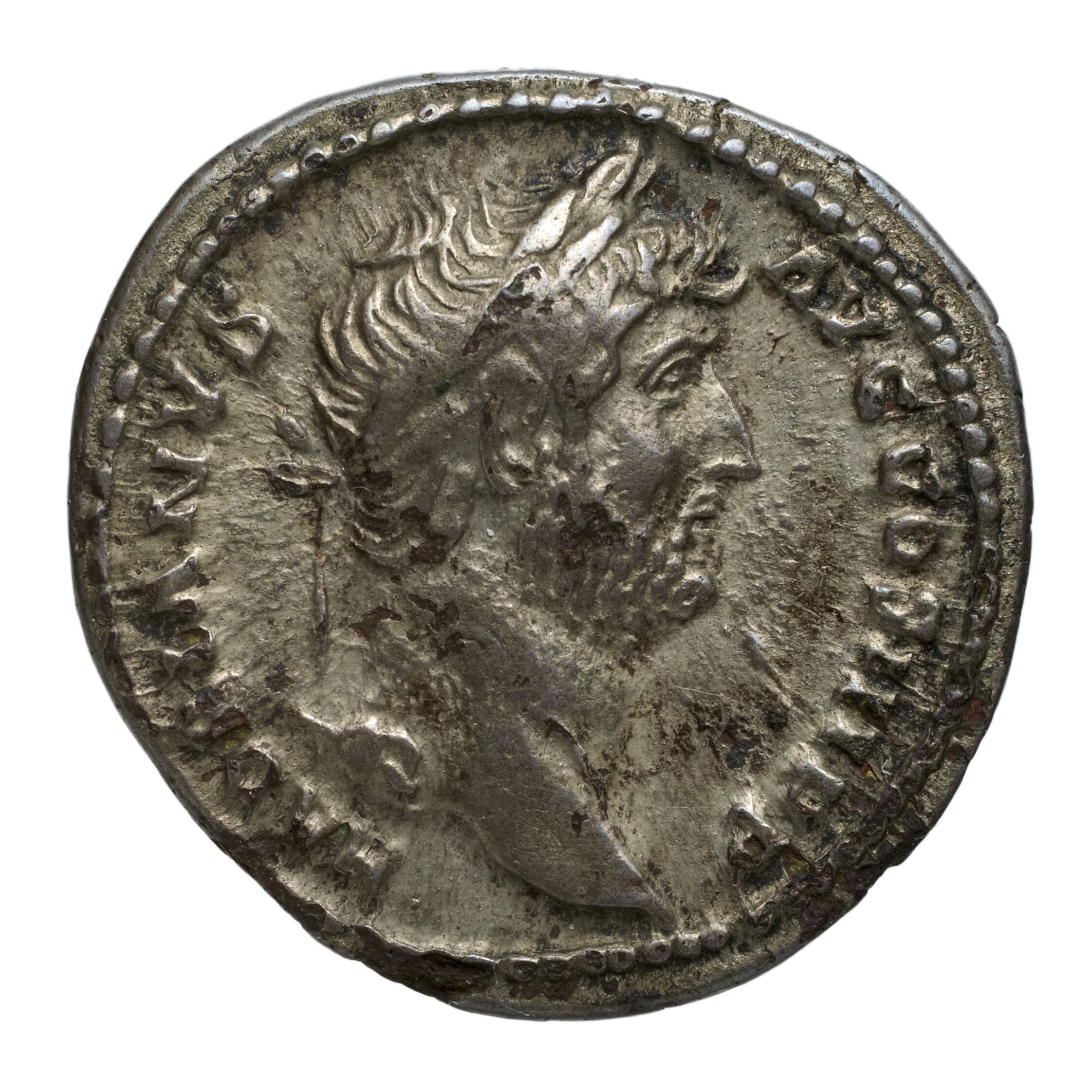 RIC II Trajan 389 Trajan obverse, Head of Trajan, laureate, right