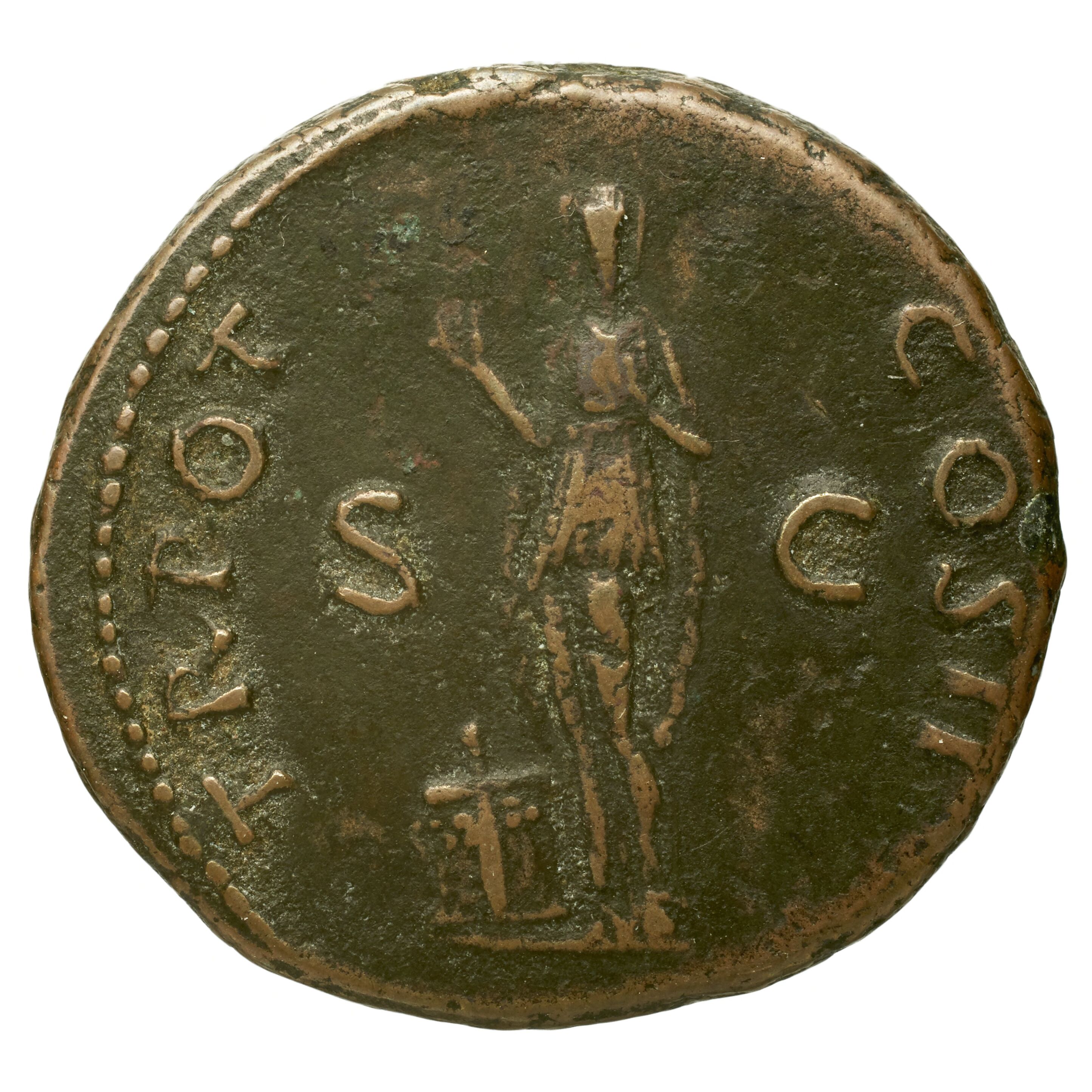 RIC II Trajan 393 Trajan obverse, Head of Trajan, laureate, right