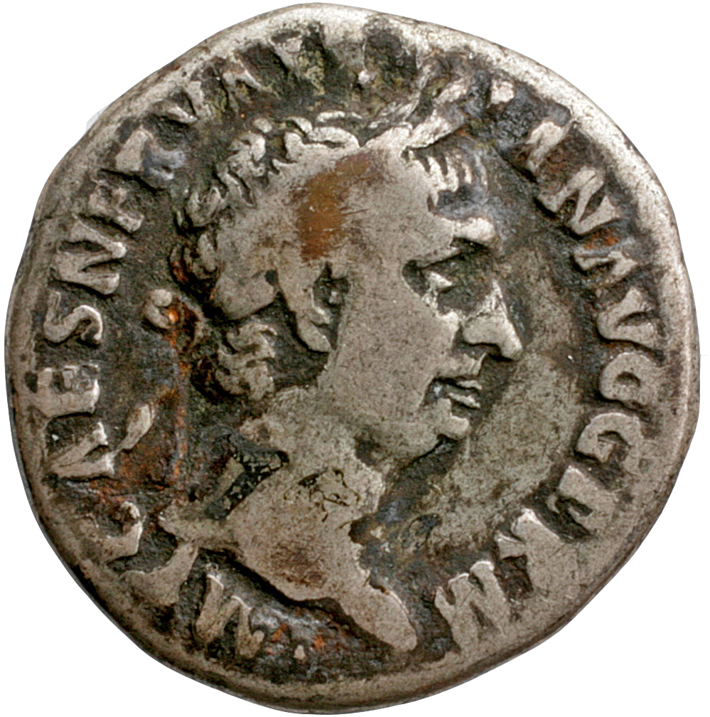 RIC II Trajan 40 Trajan obverse, Head of Trajan, laureate, right