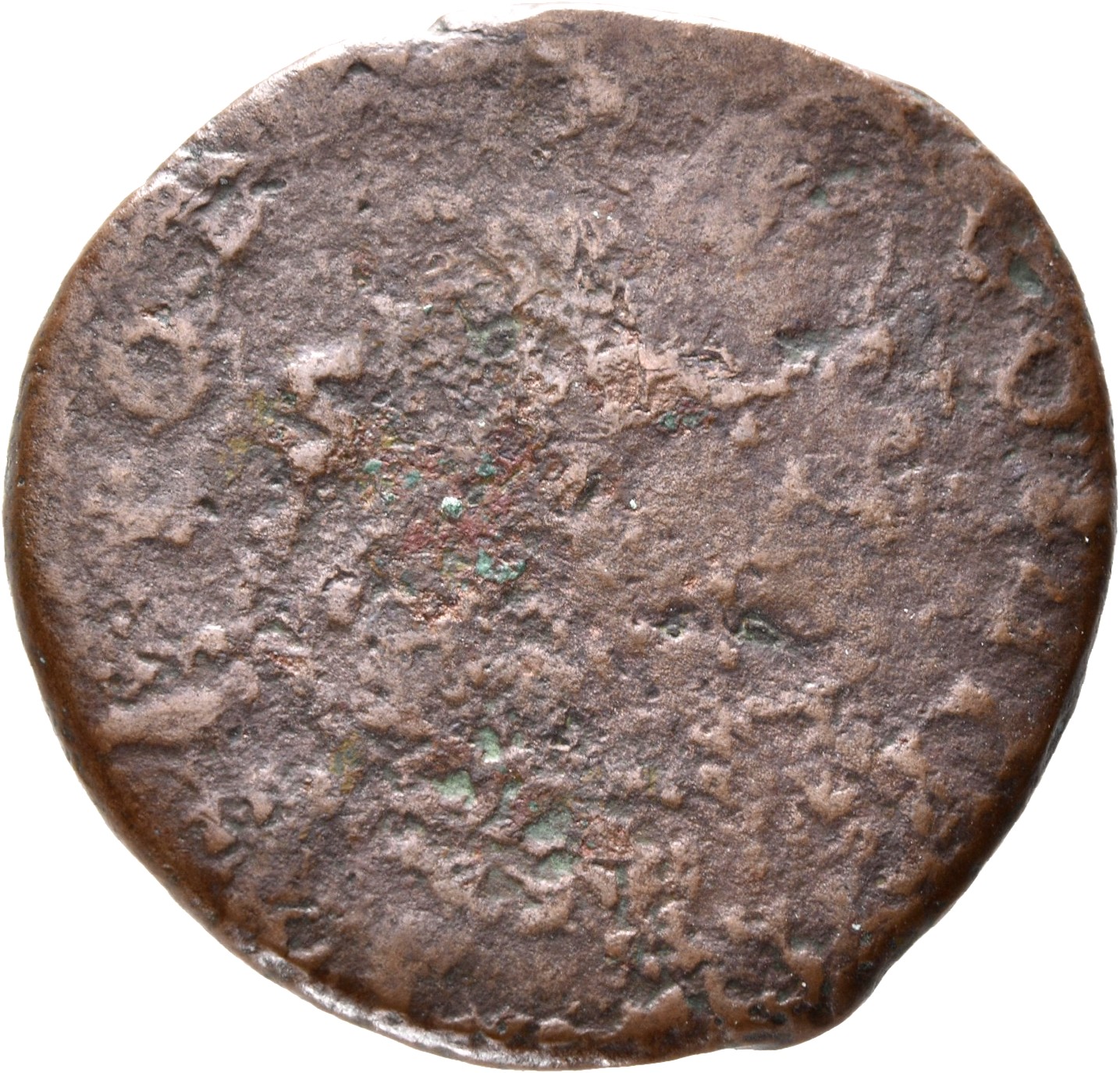 RIC II Trajan 402 Trajan reverse, Victory, draped, advancing left, holding shield inscribed SPQR in right hand and palm in...