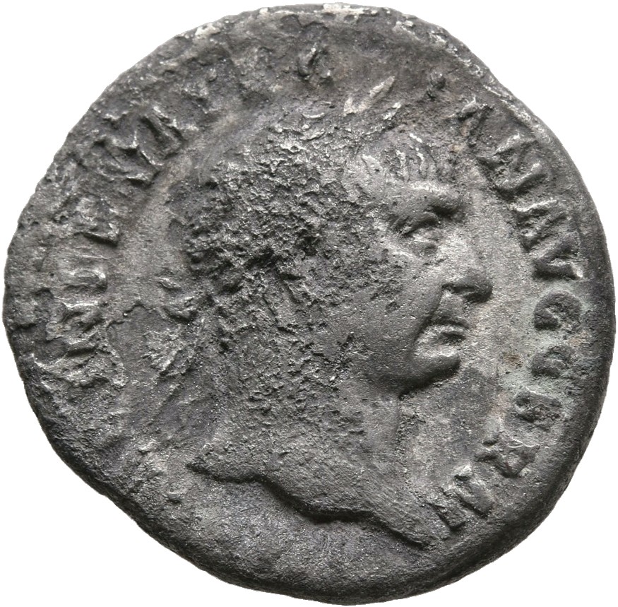 RIC II Trajan 41 Trajan obverse, Head of Trajan, laureate, right