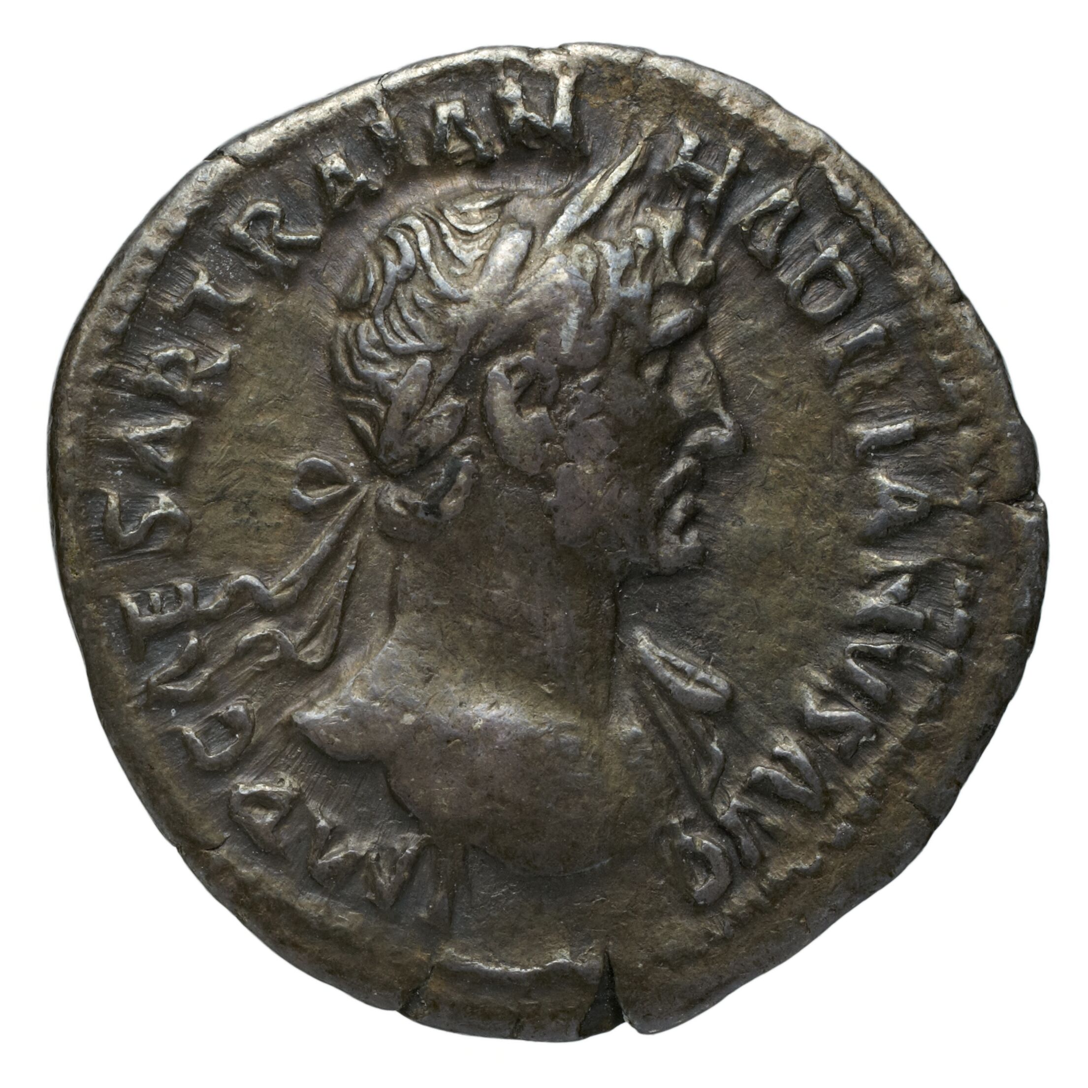 RIC II Trajan 47 Trajan obverse, Head of Trajan, laureate, right