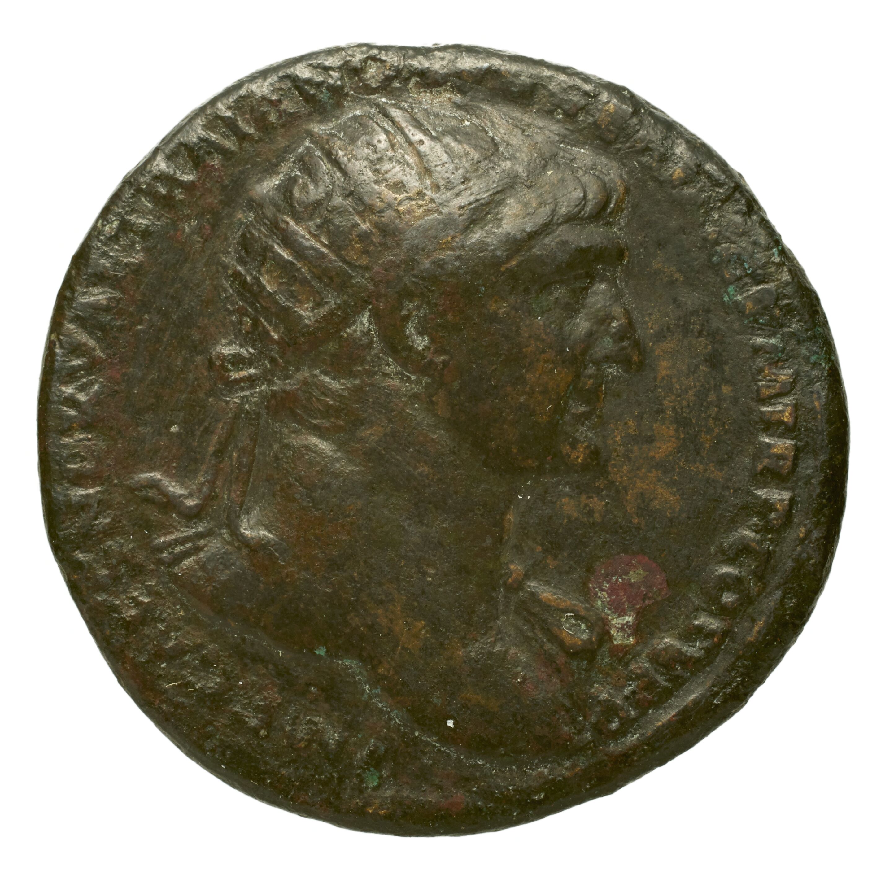 RIC II Trajan 470 Trajan obverse, Head of Trajan, radiate, right