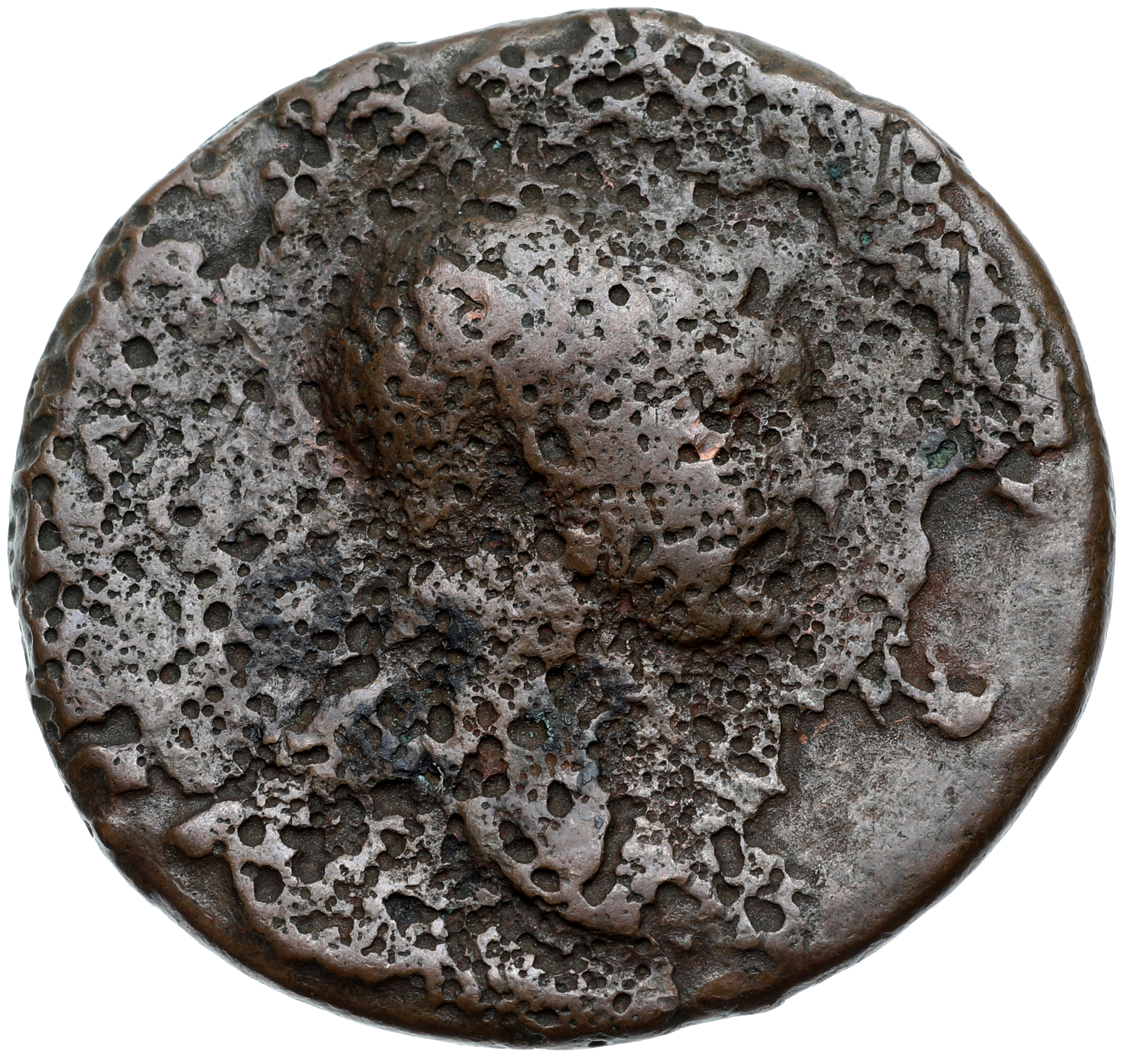 Trajan obverse — Bust of Trajan, laureate, draped on left shoulder, right