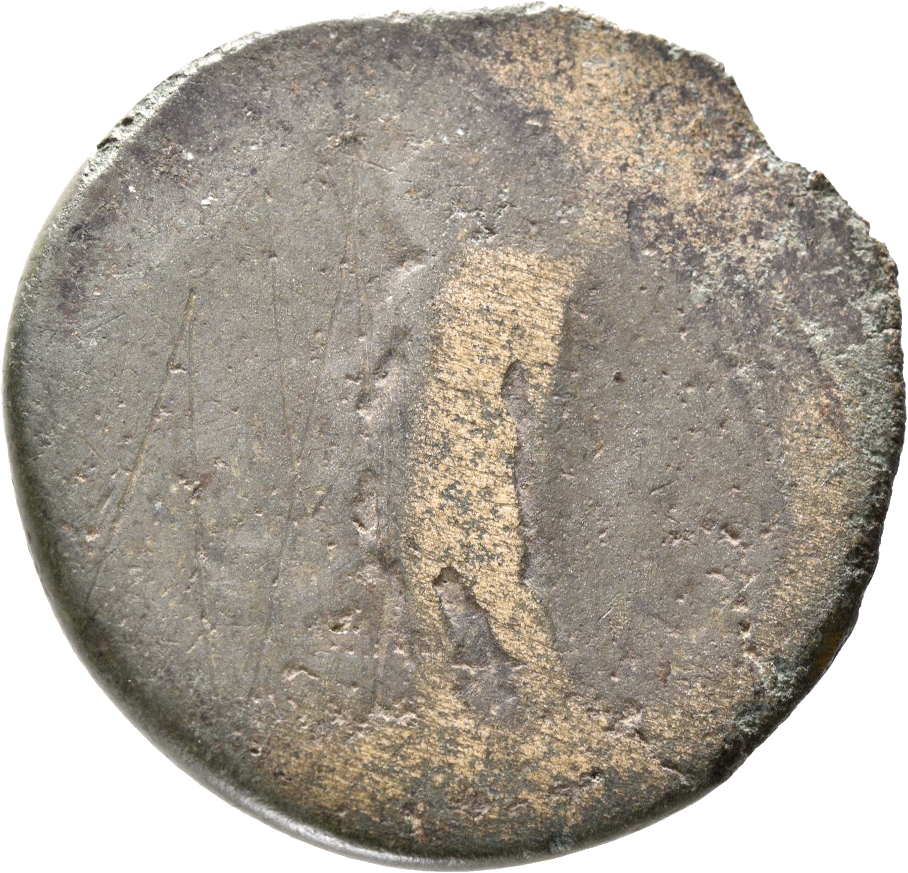 RIC II Trajan 485 Trajan reverse, Roma, helmeted, in military dress, standing left, holding Victory in extended right hand...
