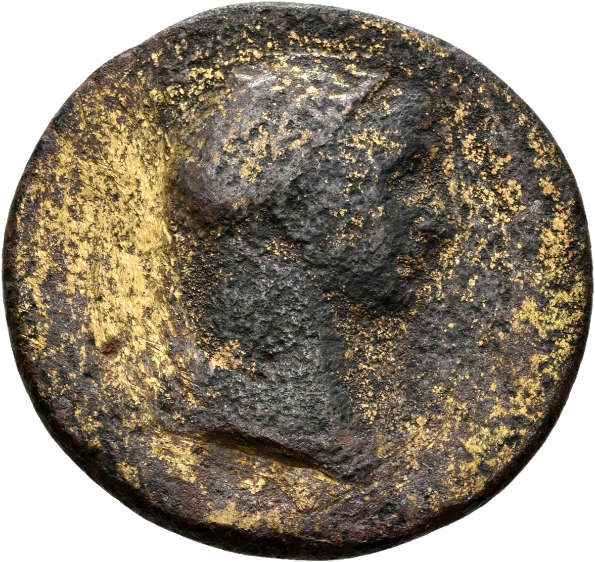 RIC II Trajan 494 Trajan obverse, Bust of Trajan, radiate, draped on left shoulder, right