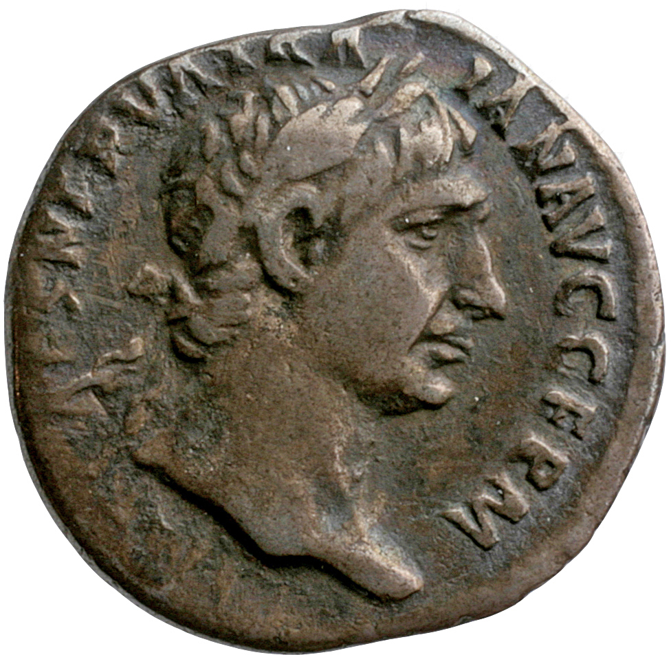 Trajan obverse — Head of Trajan, laureate, right