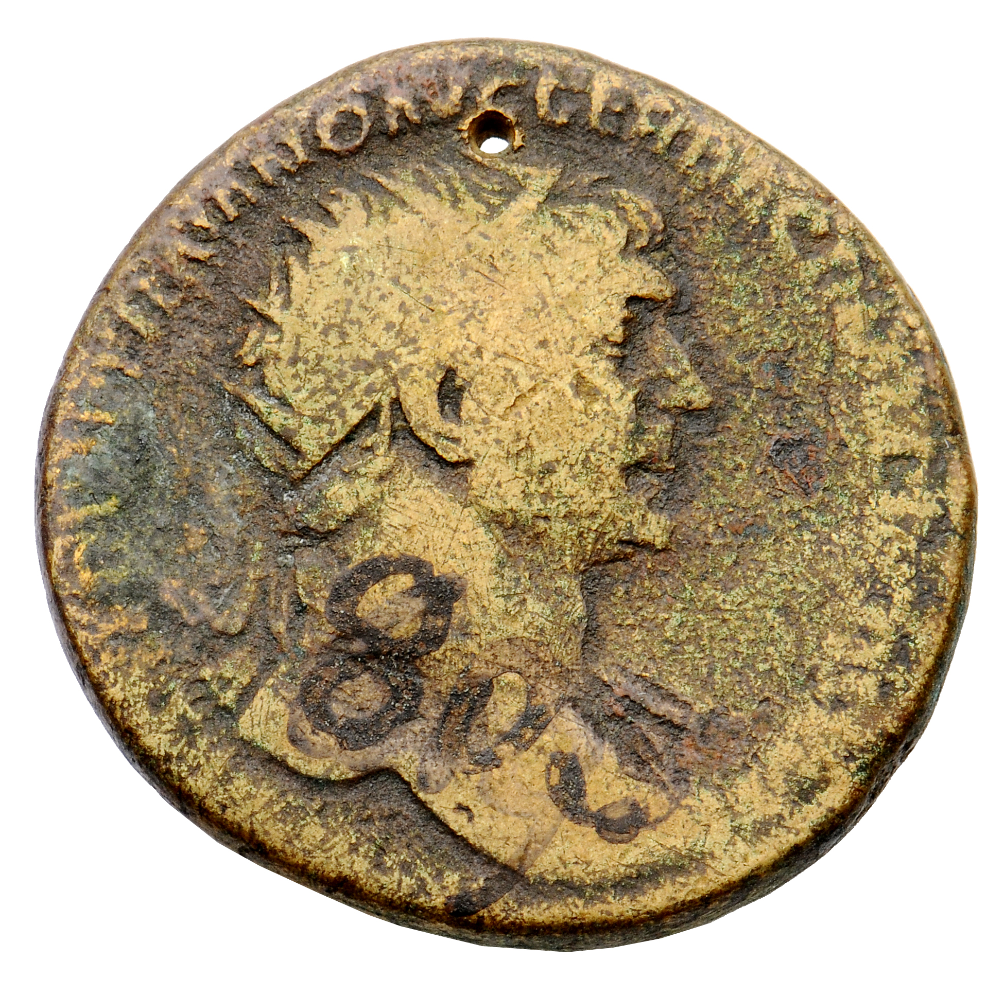RIC II Trajan 520 Trajan obverse, Bust of Trajan, radiate, draped on left shoulder, right